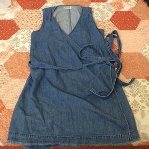 Madewell wrap around denim dress